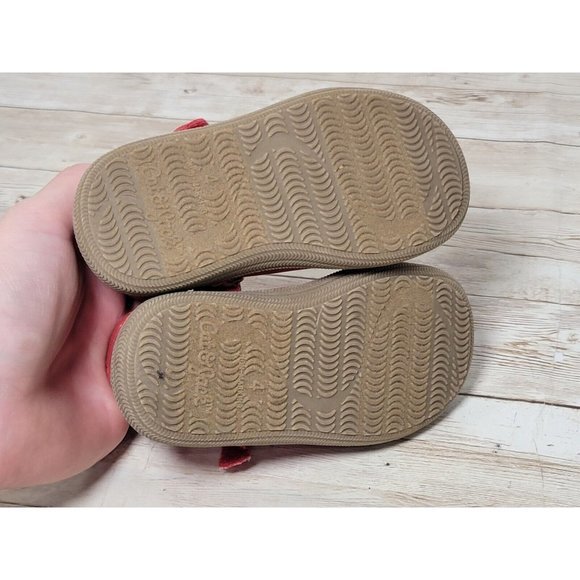 Cat & Jack Shoes‎ Infant Red Mary Jane Shoe With Bow Size 4 Dress Casual - Picture 5 of 8